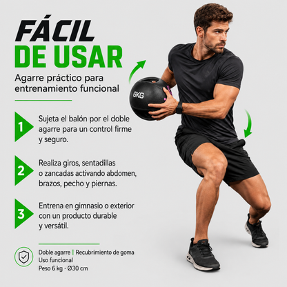 BALÓN MEDICINAL 6 KG CON AGARRE