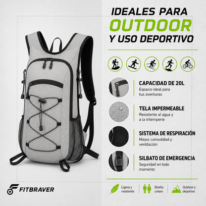 Mochila Hidratación Camelback Trekking+bolsa De Agua Tpl Gris