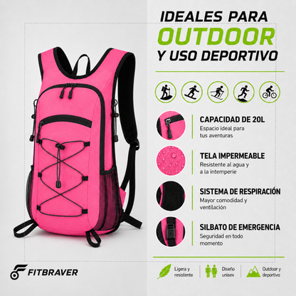 Mochila Hidratación Camelback Trekking+bolsa De Agua Tpl Gris rosa