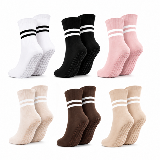 Pack 6 Pares Calcetines Yoga Pilates Antideslizante Fitness