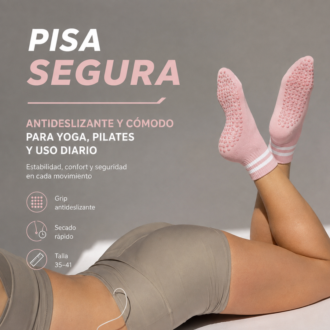 Pack 6 Pares Calcetines Yoga Pilates Antideslizante Fitness