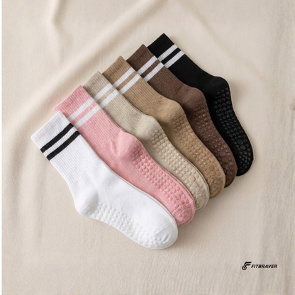 Pack 6 Pares Calcetines Yoga Pilates Antideslizante Fitness