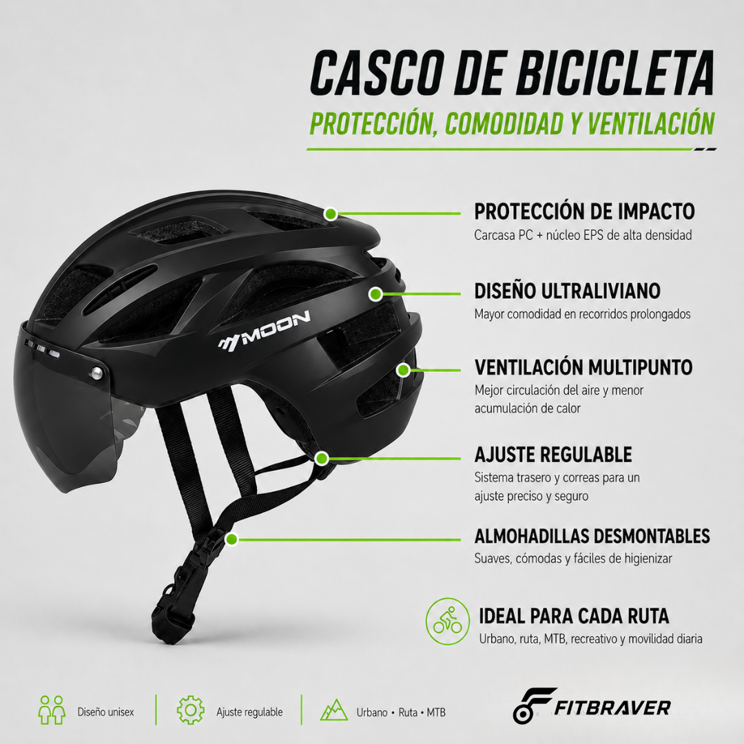 CASCO PARA BICICLETA NEGRO CSC-10-N