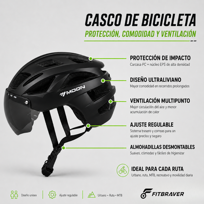 CASCO PARA BICICLETA NEGRO CSC-10-N