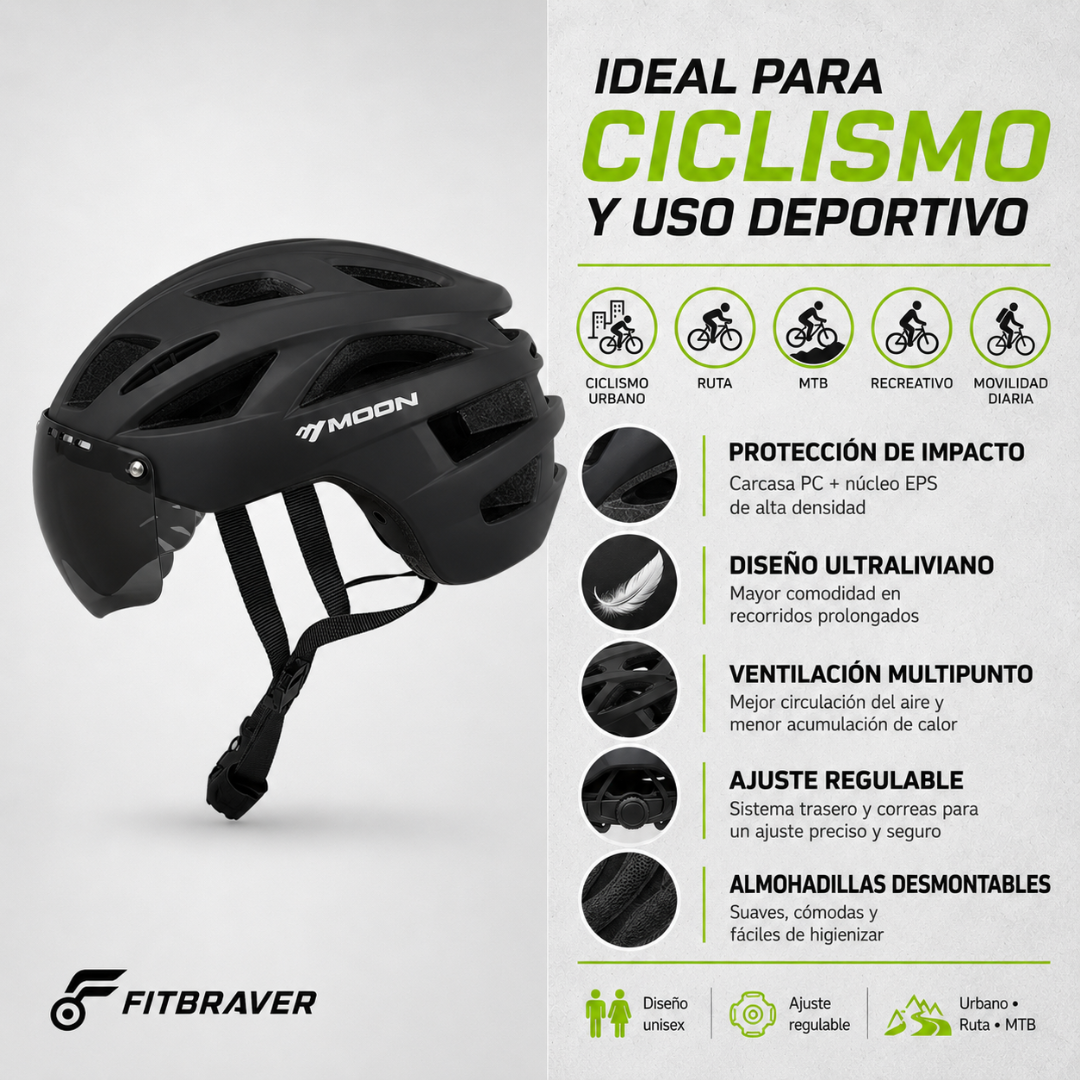 CASCO PARA BICICLETA NEGRO CSC-10-N