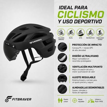 CASCO PARA BICICLETA NEGRO CSC-10-N