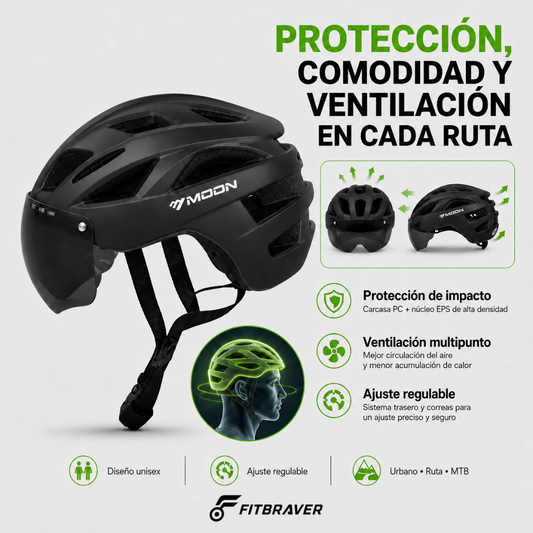 CASCO PARA BICICLETA NEGRO CSC-10-N