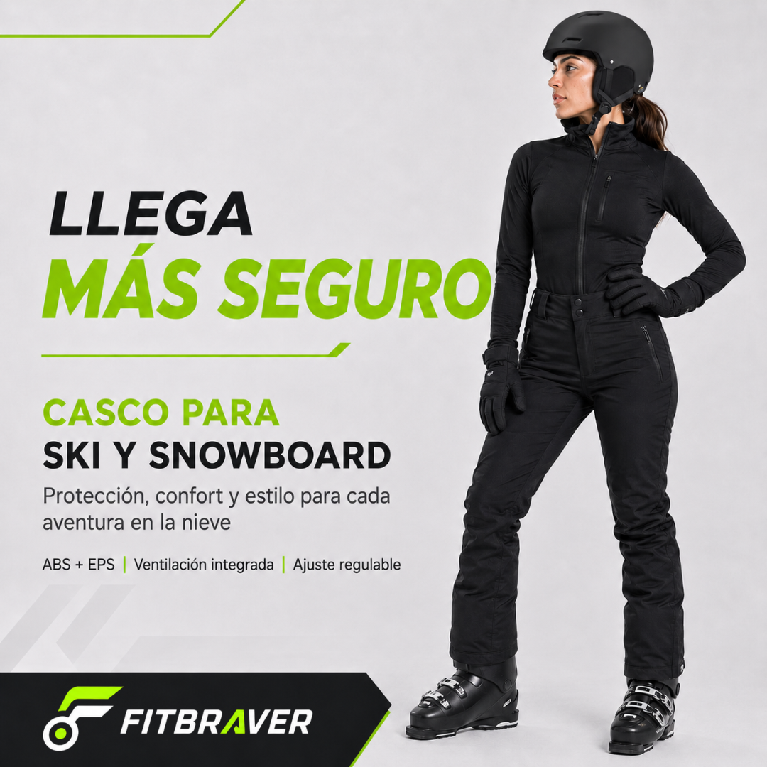 Casco Ski Snowboard De Nieve Adulto Ajustable Talla M Negro Esquí