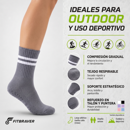 Pack 12 Pares Calcetines Yoga Pilates Antideslizante Fitness