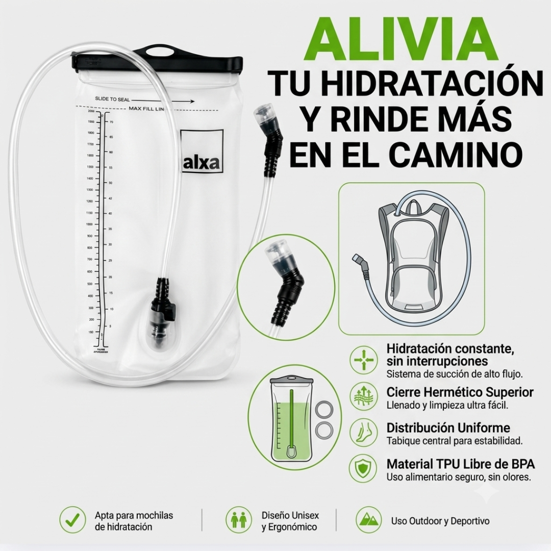 Bolsa De Hidratación 2l Para Trekking O Running Material Tpu