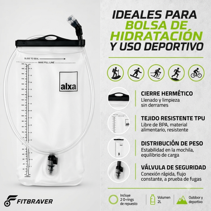 Bolsa De Hidratación 2l Para Trekking O Running Material Tpu