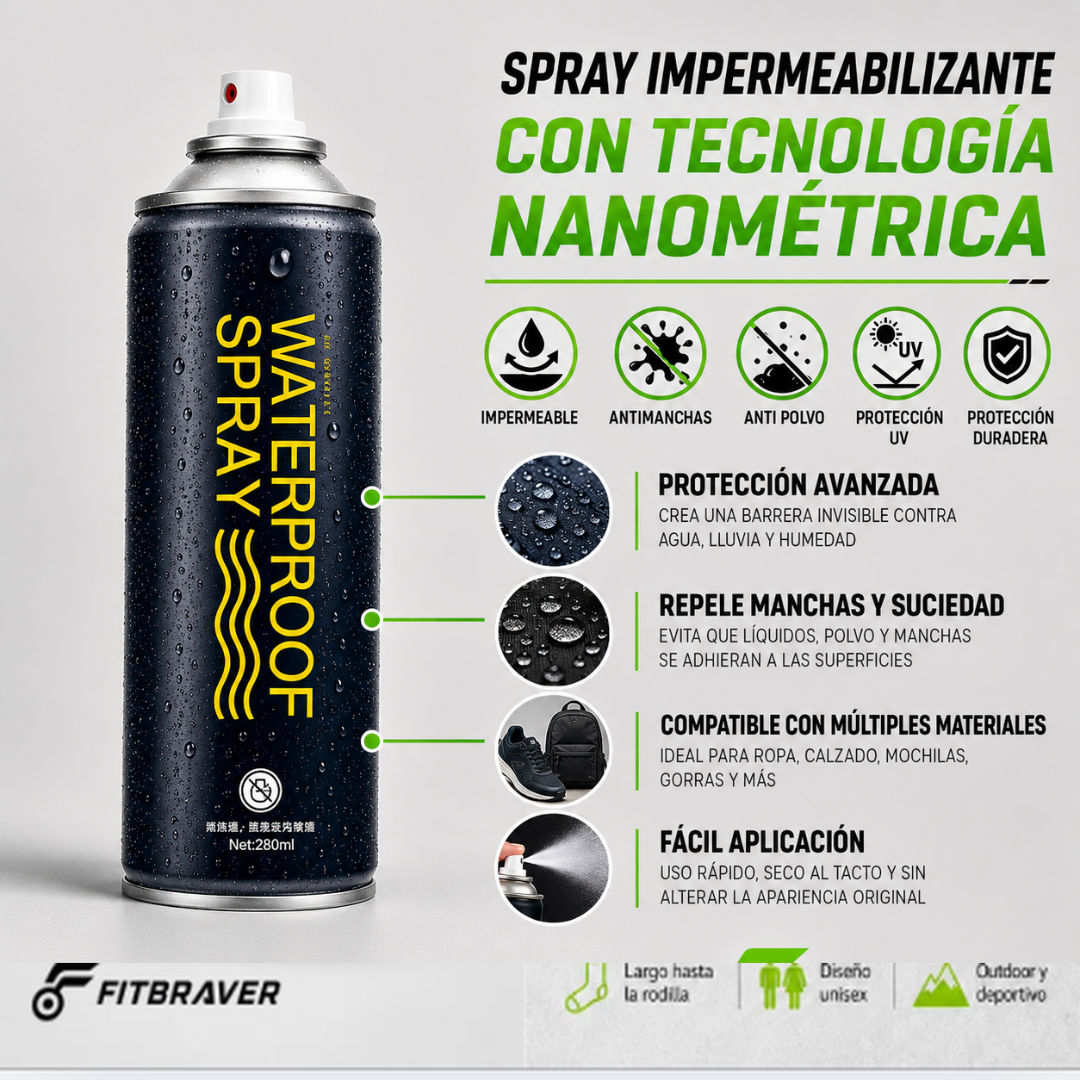 Protector De Lluvia Impermeabilizante Para Zapato Ropa 280ml