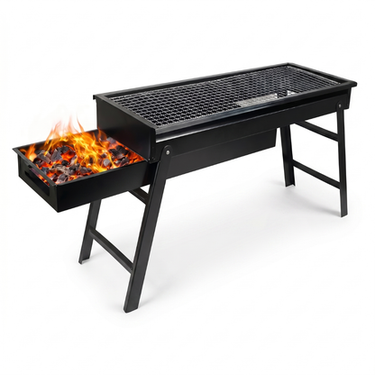 Parrilla Parrillera Para Asado Plegable Portatil Xl 60x22x33