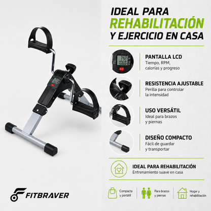 Bicicleta De Mano Para Rehabilitación Pedalera De Ejercicio