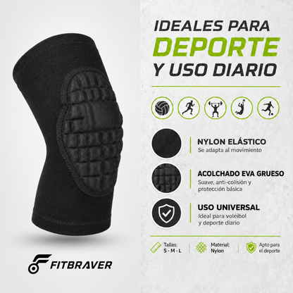 Rodilleras Deportivas Voleibol Acolchada 14mm Alta Densidad