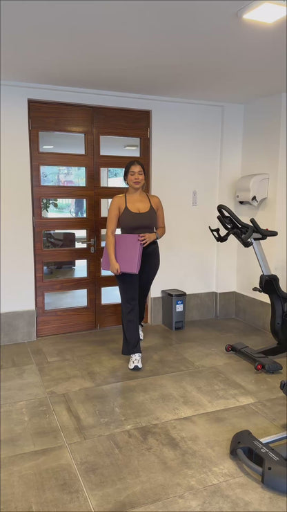 Mat De Yoga Viajero Plegable Abdominales Antideslizante 183x60x0.5 Morado